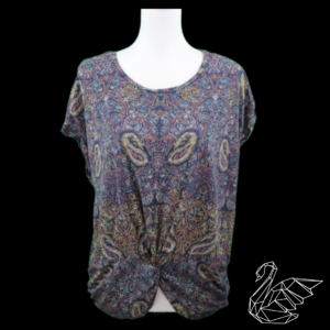 Lucky Brand Paisley Twist Front Top