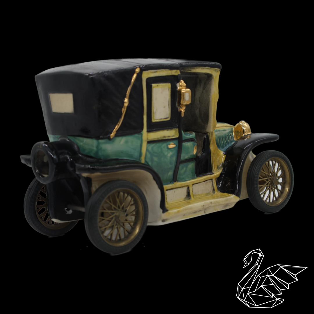 Antique Italian Hand-Painted Renault A.G. 1910 Porcelain Automobile Figurine - Image 6