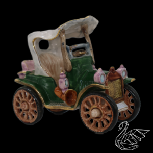 Andrea by Sadek Hand-Painted Porcelain Antique Touring Car Figurine