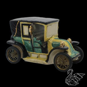 Antique Italian Hand-Painted Renault A.G. 1910 Porcelain Automobile Figurine
