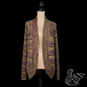 Chico’s Multicolor Knit Open-Front Cardigan Sweater